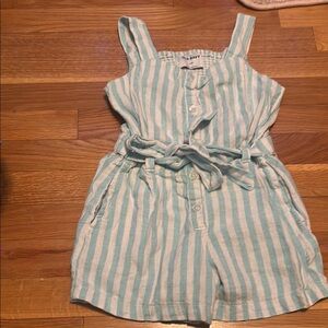 Old Navy Blue and White Striped Romper